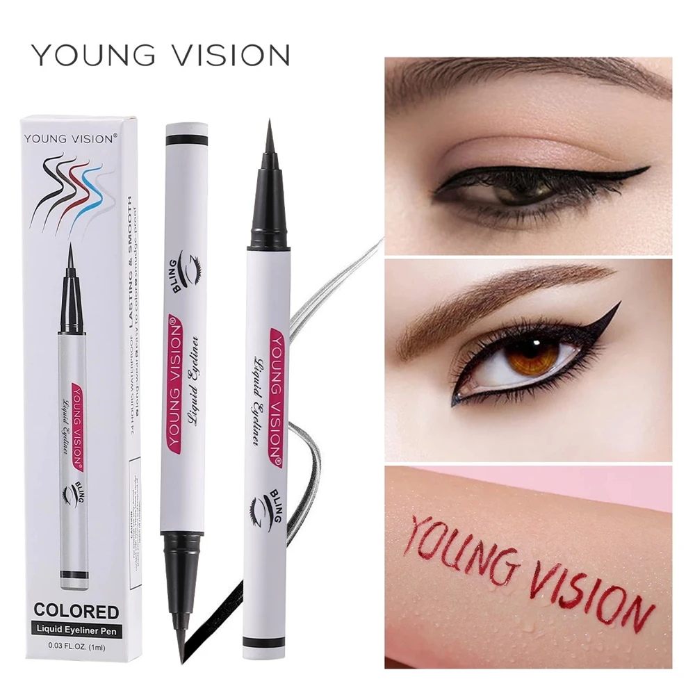 

Young Vistion Quick-dry Eye Liner Marker Make-up Colorful Black Liquid Eyeliner Long-lasting Waterproof For Women Beauty Tool