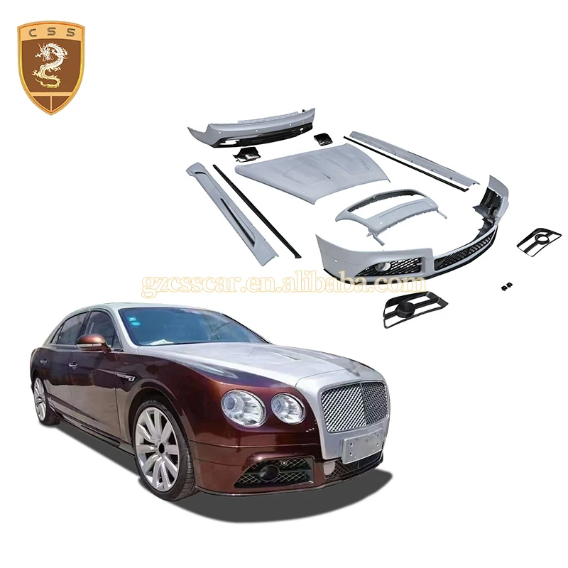 Фото Комплект обвеса для Bentley Flying Spur 2017-2019 в стиле MSY: передний бампер, воздухозаборники, крышка капота, гоночная решетка, боковые пороги, задний диффузор. №1