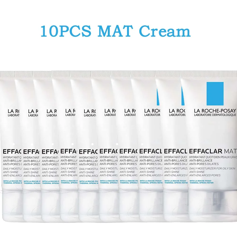 

10PCS La Roche Posay Effaclar Mat Mattifying Moisturizer Cream Educing Oil and Pores Anti-acne for Oily Acne Sensitive Skin 40ml