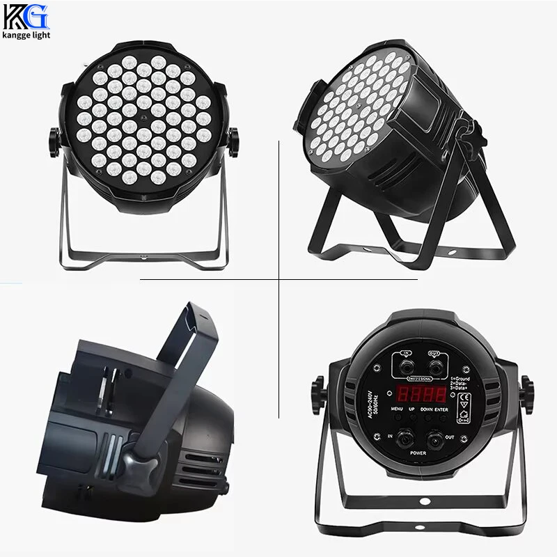 Фото Высококачественный полноцветный PAR-светильник 54x3W DMX512 для сцены, светодиодный PAR-светильник для KTV, баров, атмосферного освещения, диджейских выступлений, дискотек и мероприятий. №5