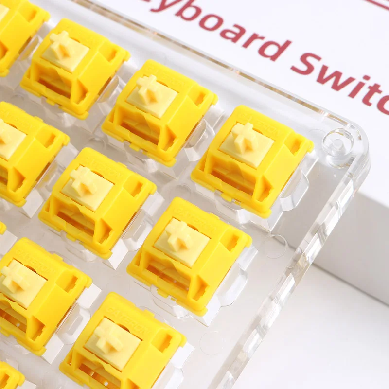 

Gateron Yellow CAP Switch Tester SMD RGB Linear Tactile Lube Switch 3Pin For MX Mechanical Keyboard