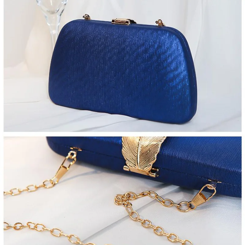 Белые атласные клатчи с металлической пряжкой в виде листа вечерние сумки для