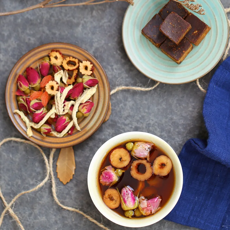 Китайский коричневый сахар longan имбирный чай розовый Волчья ягода сухой с