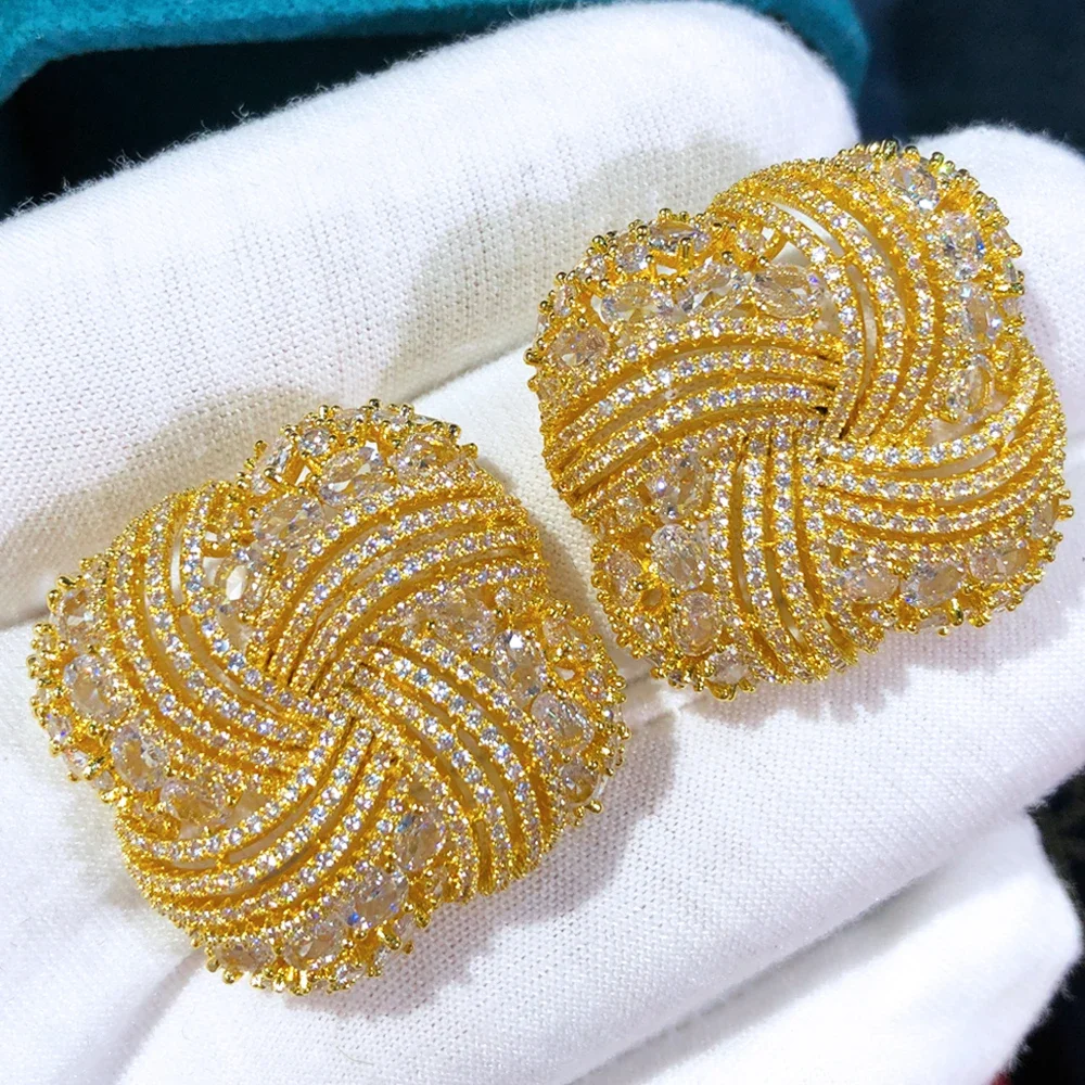 Kellybola Роскошные квадратные полые серьги для женщин свадебная вечеринка