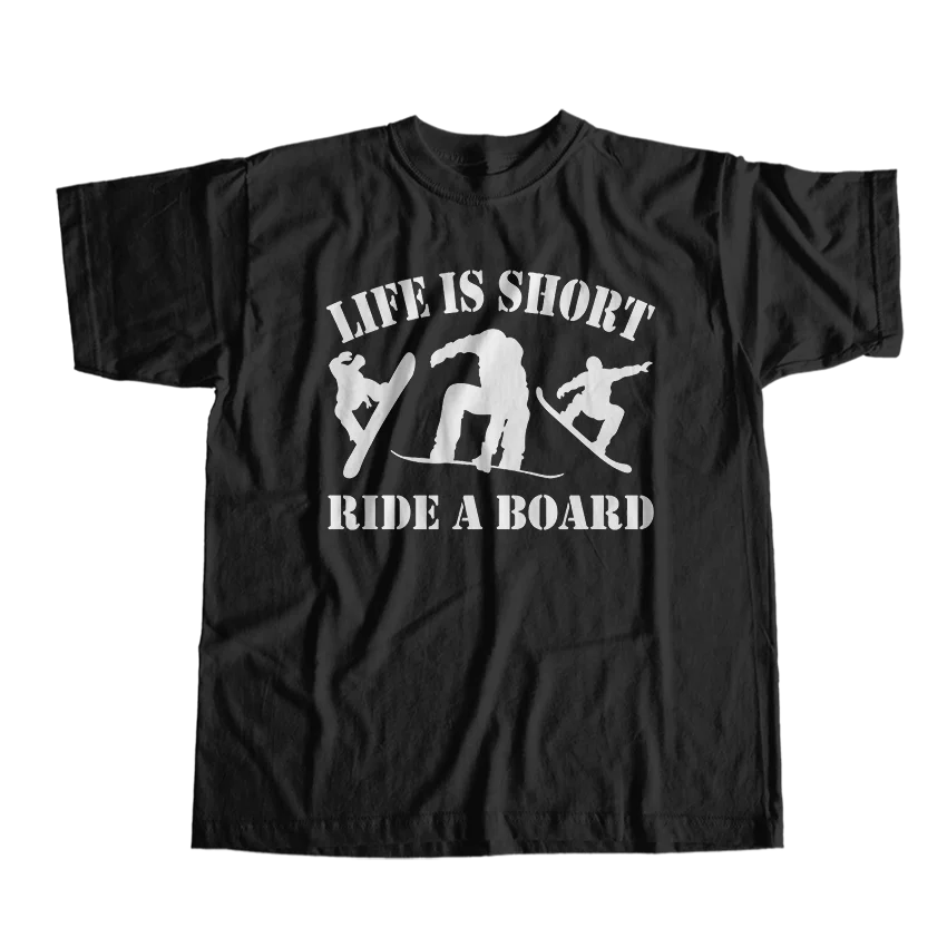 

100% cotton o-neck snowboard print unisex T shirt cool snowboard lovermen tshirt cool t-shirt men tee shirt