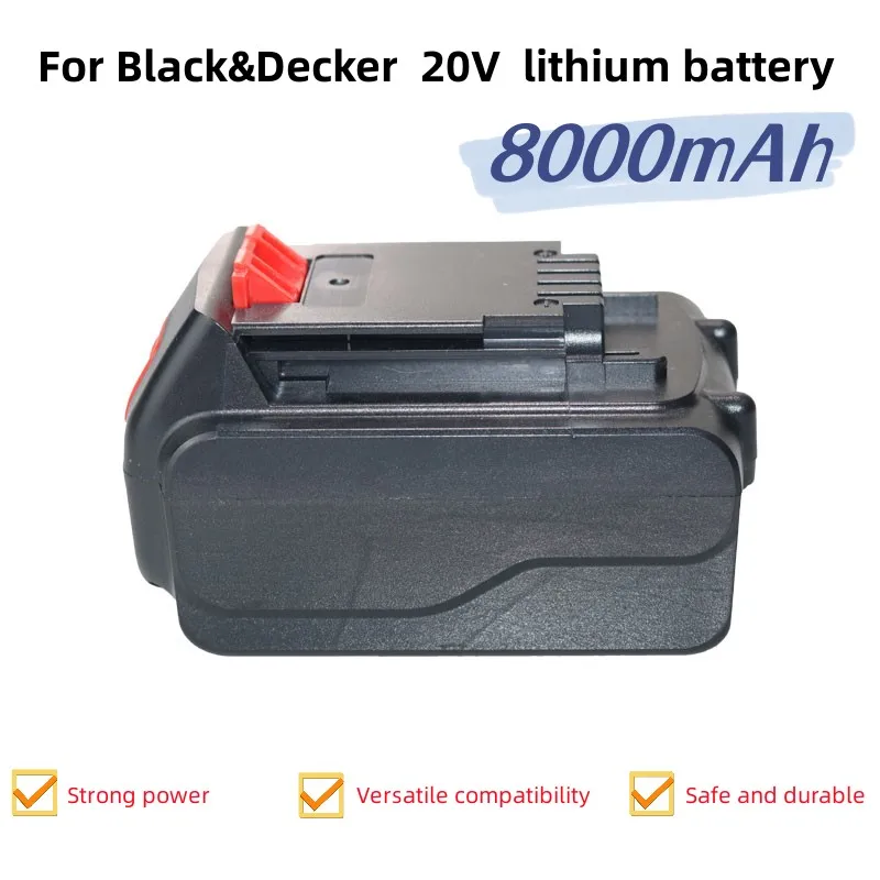 

6.0Ah/8.0Ah/10.0Ah Battery Replacement For black&decker 20V Lithium Battery Max LB20 LBX20 LB2X4020-OPE LST220 Cordless Power To