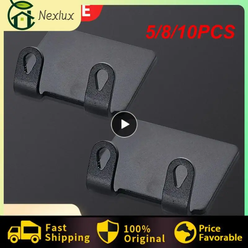 

5/8/10PCS Space Aluminum Plug Hook Self Adhesive Stainless Steel Razor Bracket Double-sided Tape Fixation