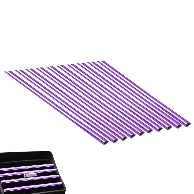 

Car Vent Decoration Strip 10 Pieces Multi-colored Car Air Vent Outlet Trim Auto Interior Accessories Air Conditioner Trim Strips