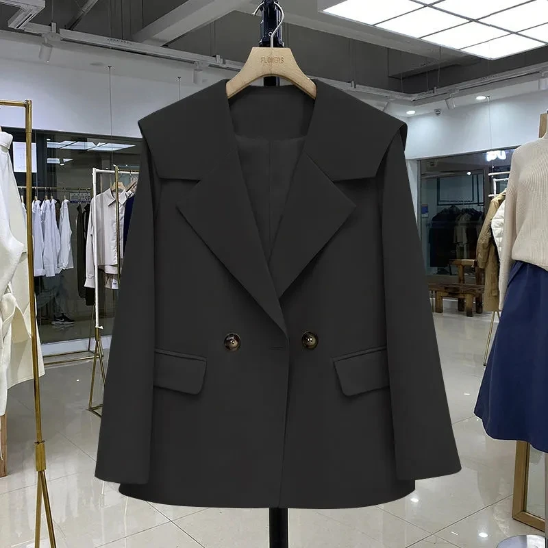 

2023Spring Autumn New Suit Jacket Women Design Sense Minority Age Reduction Short Black Blazer Coat Fashion Overwear Female Tide