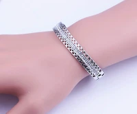fashion jewelry crystals rhinestones bangles bracelets silver color rose gold color bracelet for women friend birthday