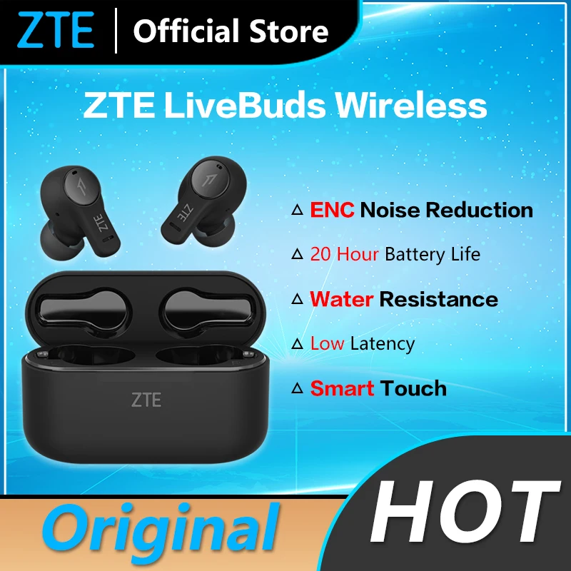 Оригинальные беспроводные наушники ZTE LiveBuds Bluetooth 5 0 livebuds с активным