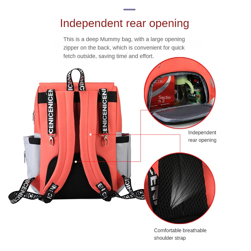 Baby Diaper Bags Multi-functional Mommy Backpacks Large-capacity Diaper Storage Bag Waterproof Outdoor Stroller Bag