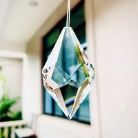 1pc 50mm arrow drop crystals pendants for chandeliers accessories hanging crystal decorations sun catcher crystal prisms faceted