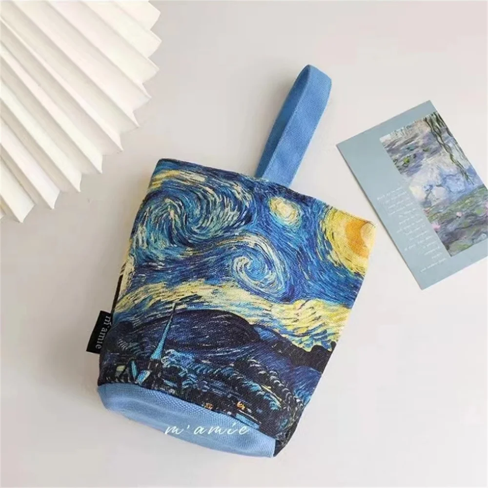 

Канвасная сумка-ведро с принтом Ван Гога для девочек