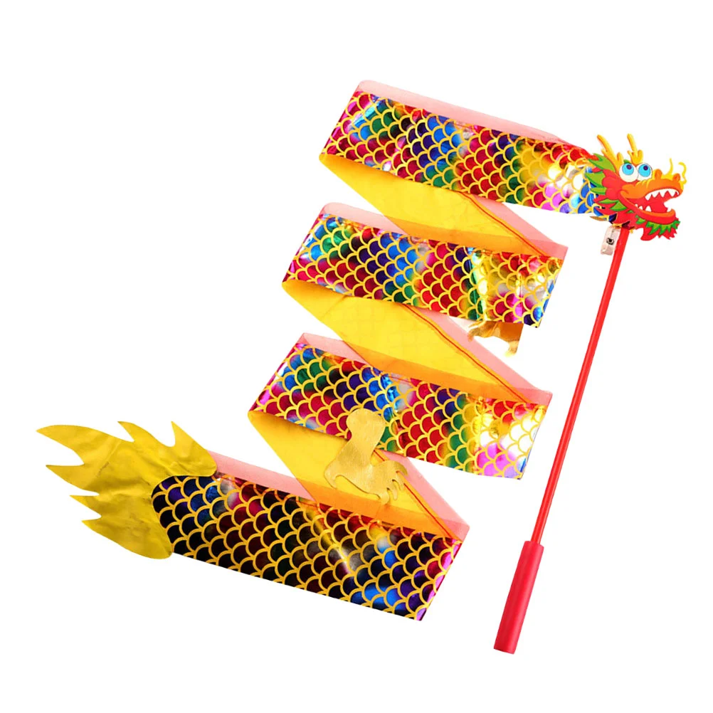 

Dragon Dance Ribbon Art Streamers Colorful Rhythmic Ribbons with Stick Dancing Gymnastics Cloth