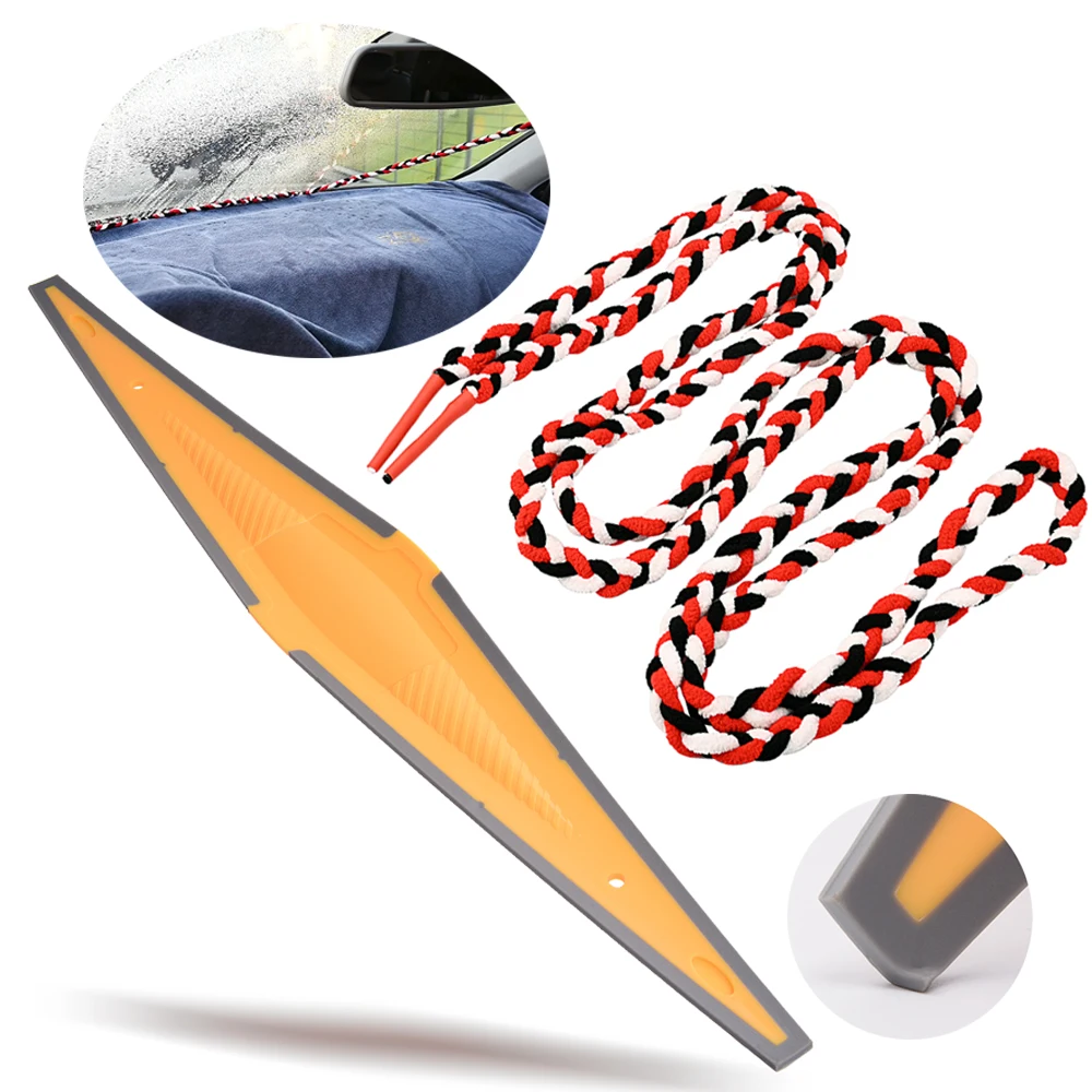 Тонировочный скребок FOSHIO для автомобиля водный шнур впитывания воды аксессуары