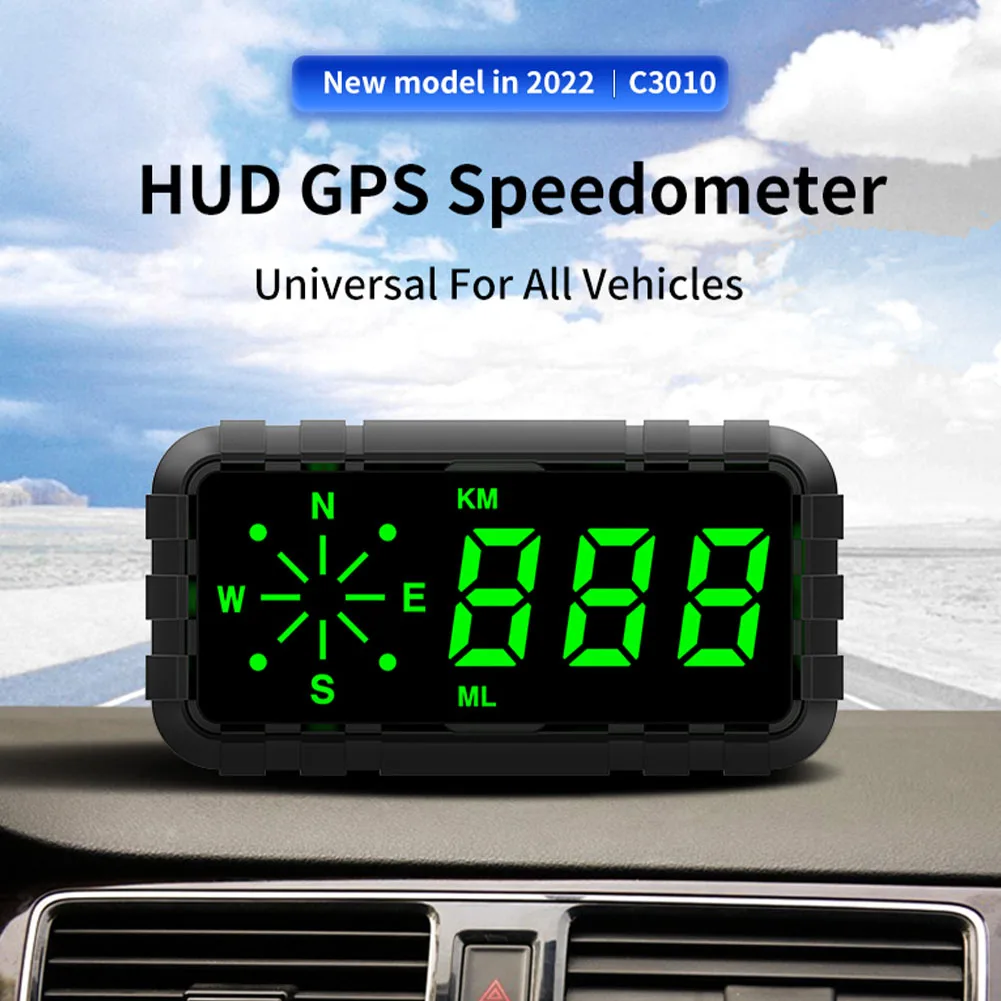 

C3010 Car HUD Head Up Display 4.2" LED GPS Speedometer Compass Windshield Projector Overspeed Alarm Fatigue Driving Reminder