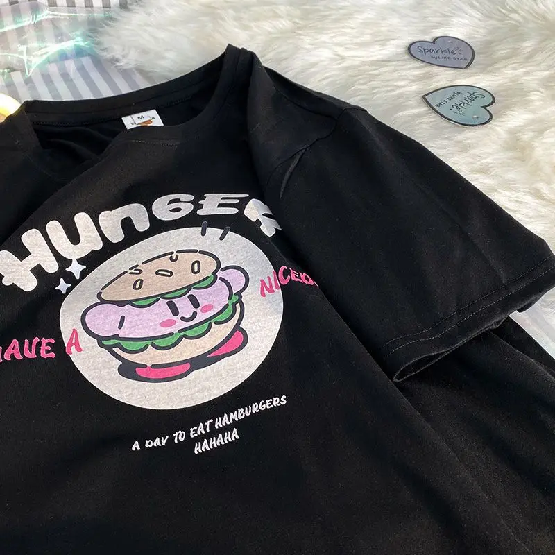 

Cartoon Printed Tshirt Women Summer Aesthetic T Shirt 100 Cotton Oversized Tee Sweet Cute Loose Short Sleeve Top Girls Teens