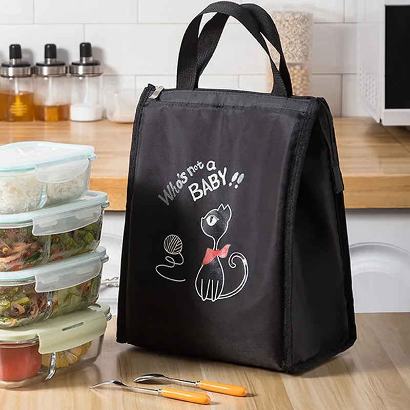 

Новинка 2022, Термосумки для ланча из ткани Оксфорд, теплоизоляция продуктов, хорошего качества, сумки на молнии, вместительные портативные с...