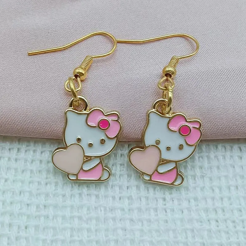 

Dangling Cat Earrings Dangle Cat Earrings Kawaii Jewelry Kitsch Earrings Aesthetic Jewelry