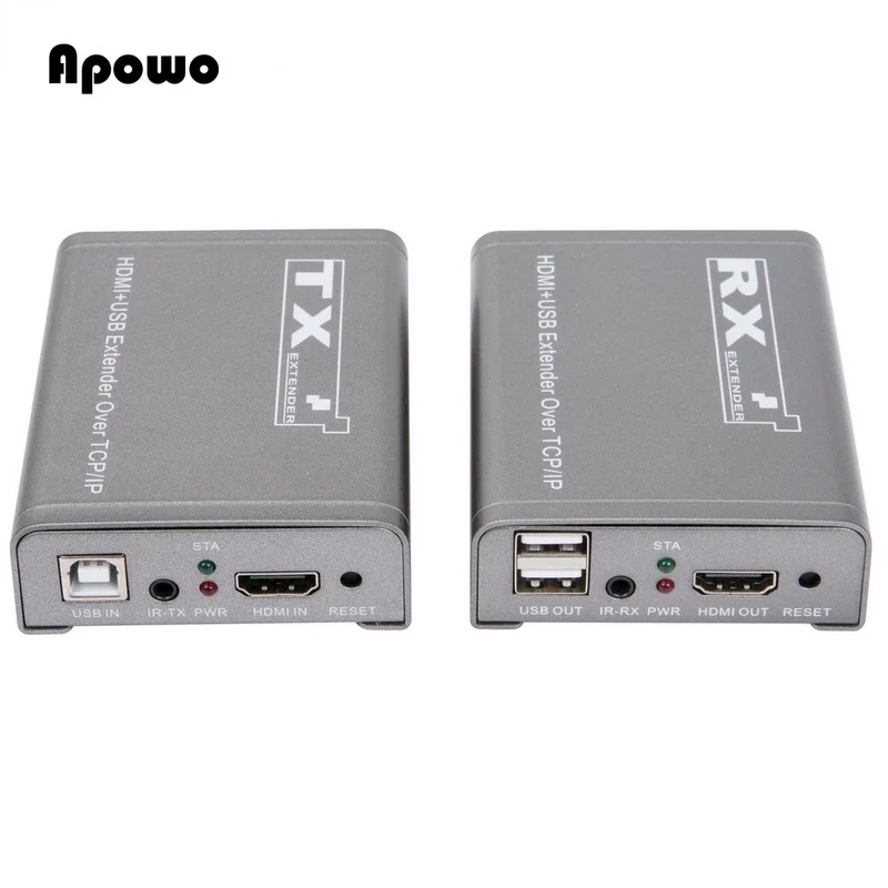 

200M HDMI KVM Extender Over IP RJ45 Network KVM Extender USB HDMI KVM 200M Over UTP/STP KVM Extender 1080P with 3.5mm Audio IR