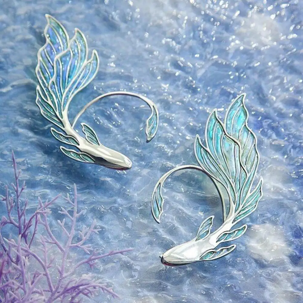 

Сказочные серьги-каффы для ушей, ювелирные изделия, клипса для ушей Elf, серьги без пирсинга для женщин, красочные серьги-каффы, ювелирные изд...