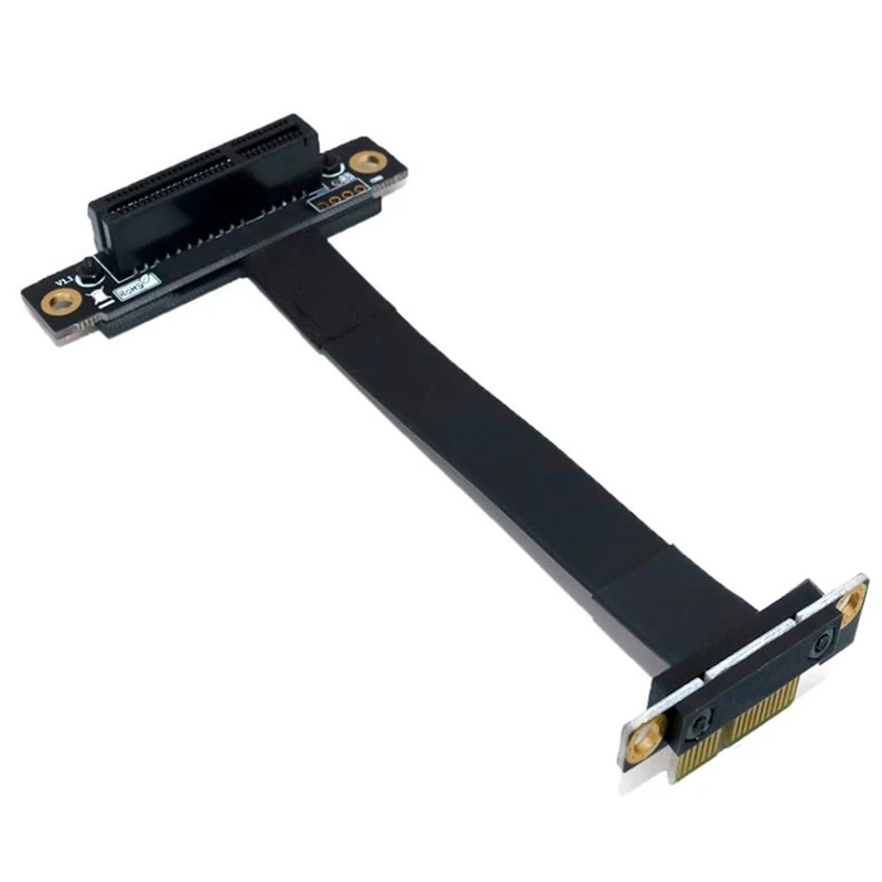 

PCI Express 4X To 1X Extension Cable 8Gbps PCI-E 1X To 4X Riser Extender Dual Vertical 90 Degrees Ribbon Cable