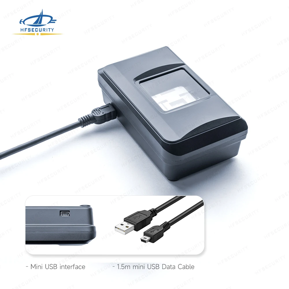 

HFSecurity OS300 USB Free SDK Большой датчик, легкий биометрический сканер отпечатков пальцев для времени посещения ПК ноутбука