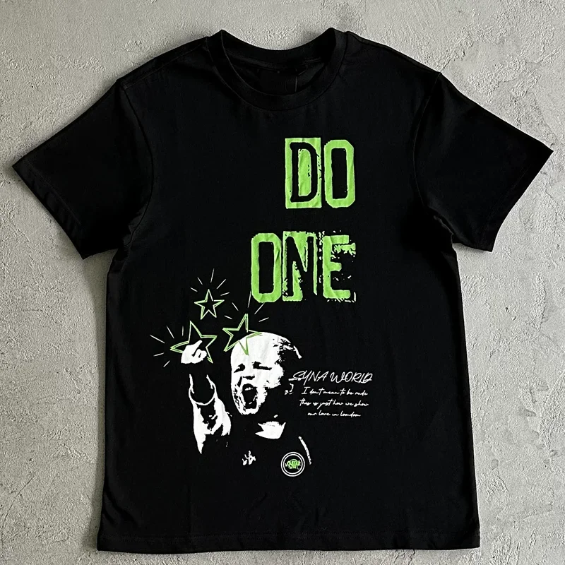 2024 повседневные уличные футболки Synaworld с простым узором летние для мужчин и