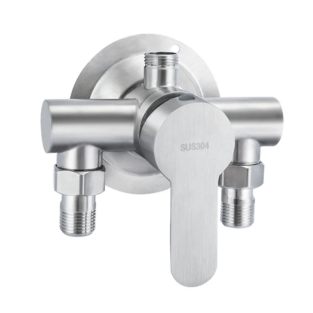

304 Stainless Steel Brushed Bathtub Faucet Bathroom Mixer Solar Water Heater Mixing Valve Hot And Cold Taps Wall Mounted