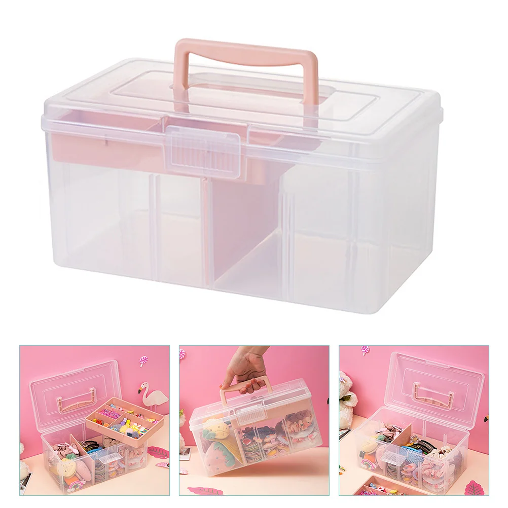 

Portable Transparent Storage Holder Storage Container Storage Bin Storage Case Desktop Organizer
