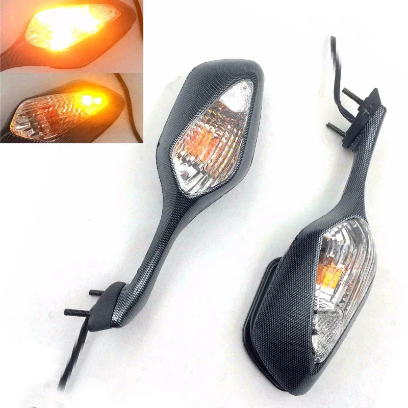 Мотоциклетные светодиодные указатели поворота боковые зеркала заднего вида для