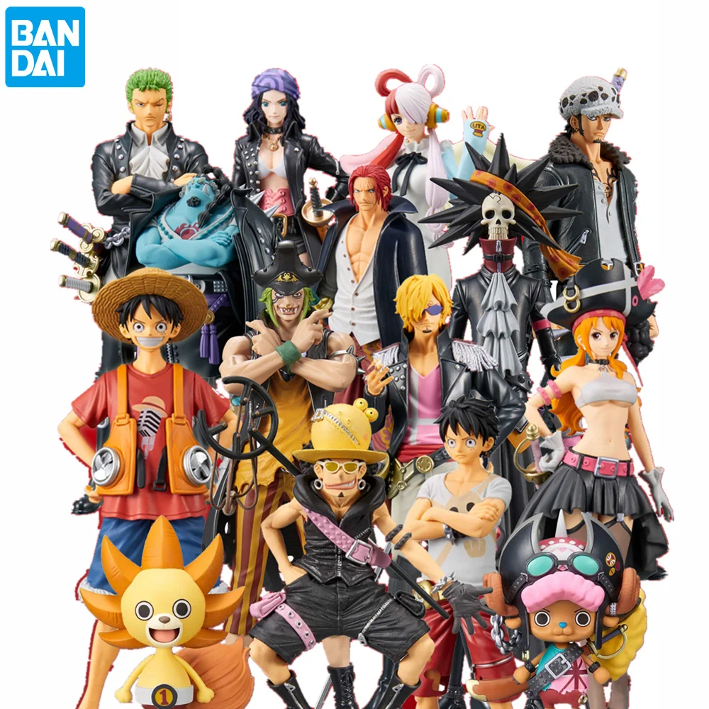 

Original One Piece Anime Figure Sanji Zoro Luffy Red Shanks PVC Action Figures 15cm BANPRESTO Bandai Figurine Toys Nami Model