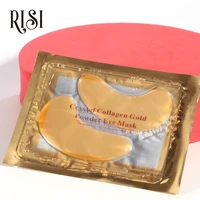 risi 10pcs crystal collagen gold powder eye mask patch anti aging dark circles acne beauty patches for eye skin care tools