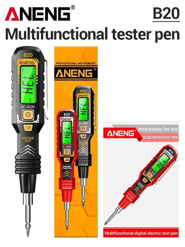 

ANENG B20 отвертка-тестер с двойной головкой