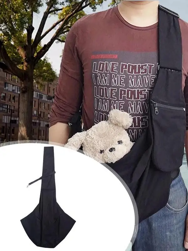 

Cat Sling Carrier Bag Canvas Pet Sling Wrap For Cat Dog Sling Pouch For Cats And Small Dogs Hands Free Pet Chest Wrap With