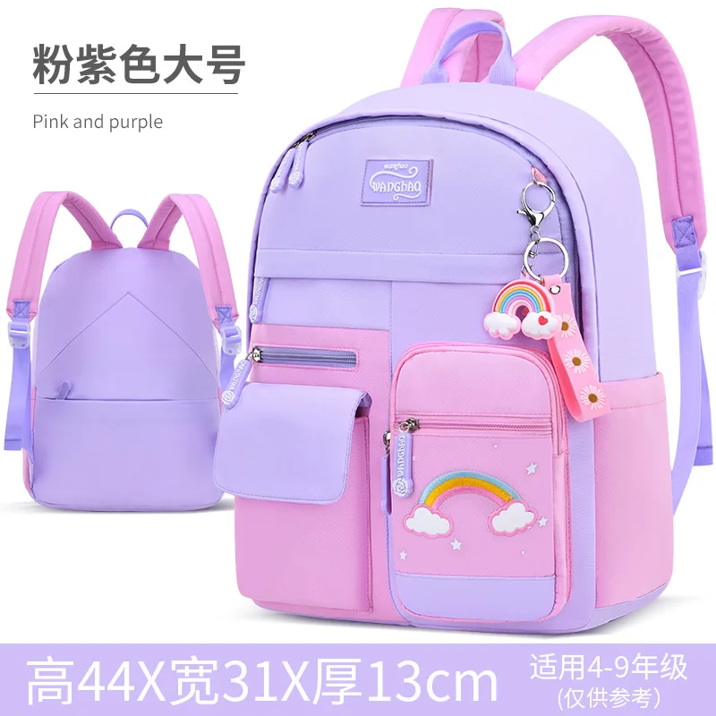 2022 fashion rainbow children school bags for girls waterproof Children's school backpacks kids schoolbag book bag mochilas