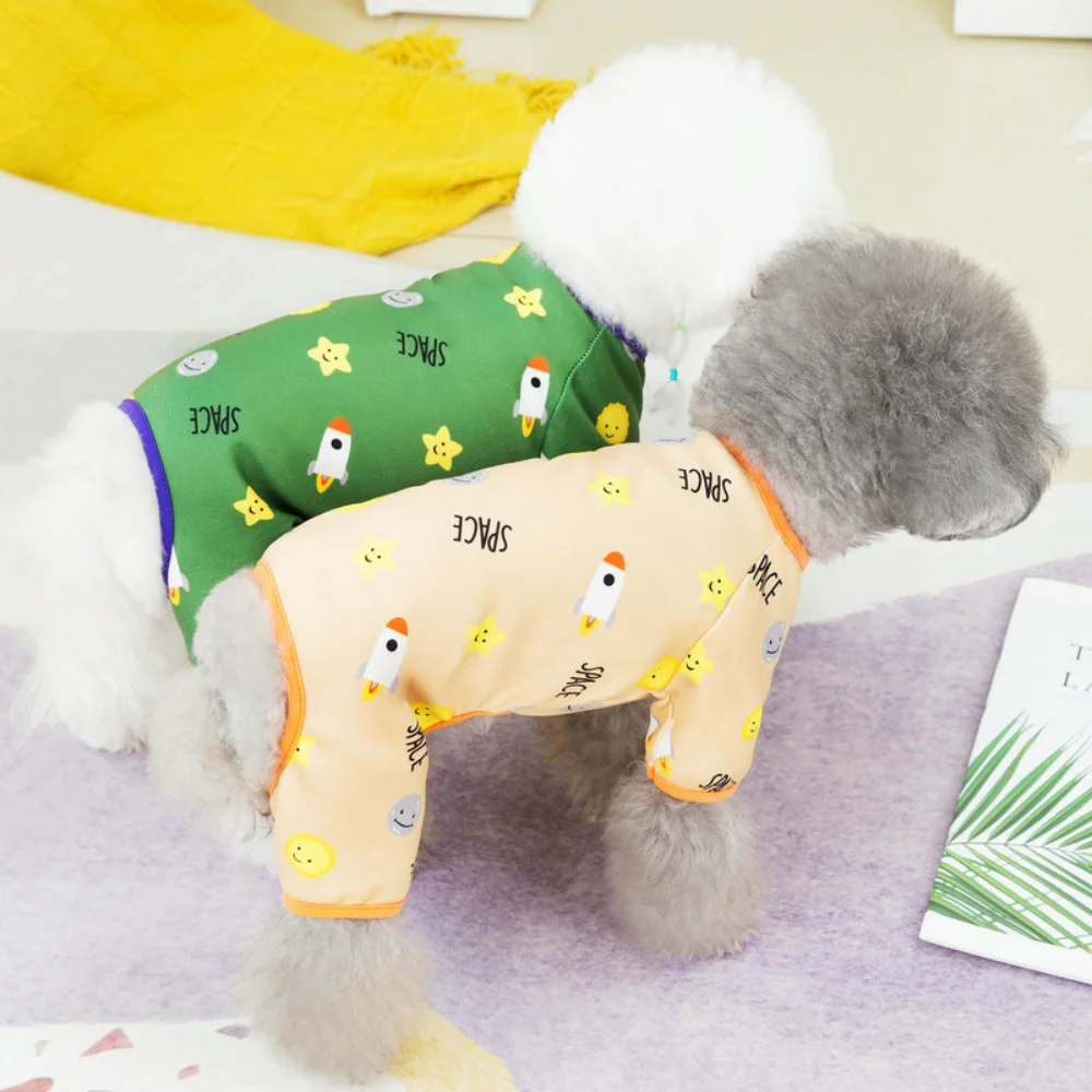 Pet Clothes Spring Summer Puppy Fashion Jumpsuit Cat Cute Cartoon Pajamas Small Dog Soft Cardigan Chihuahua Poodle Yorkshire