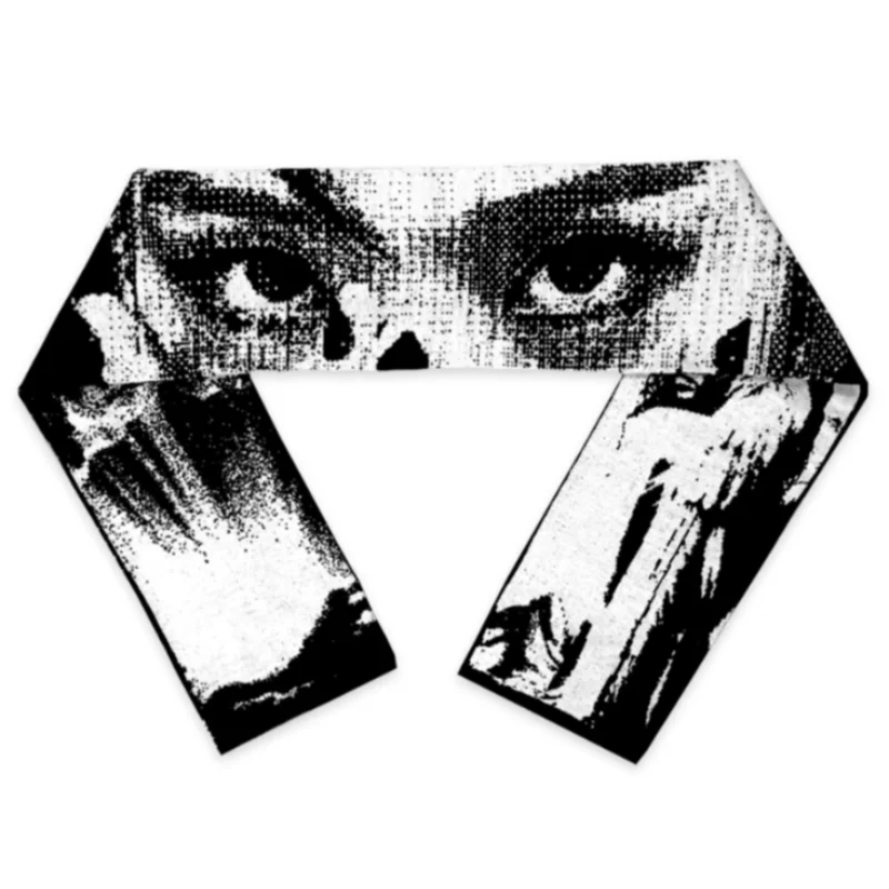 Осень/зима 2024 вязаный шарф в готическом стиле ужасов уличный теплый готический