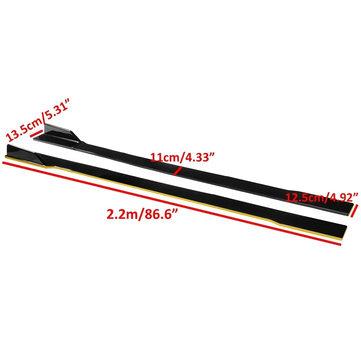 2 м боковая юбка удлинитель Универсальный Спойлер для Ford Mustang Focus RS ST Fiesta Mondeo