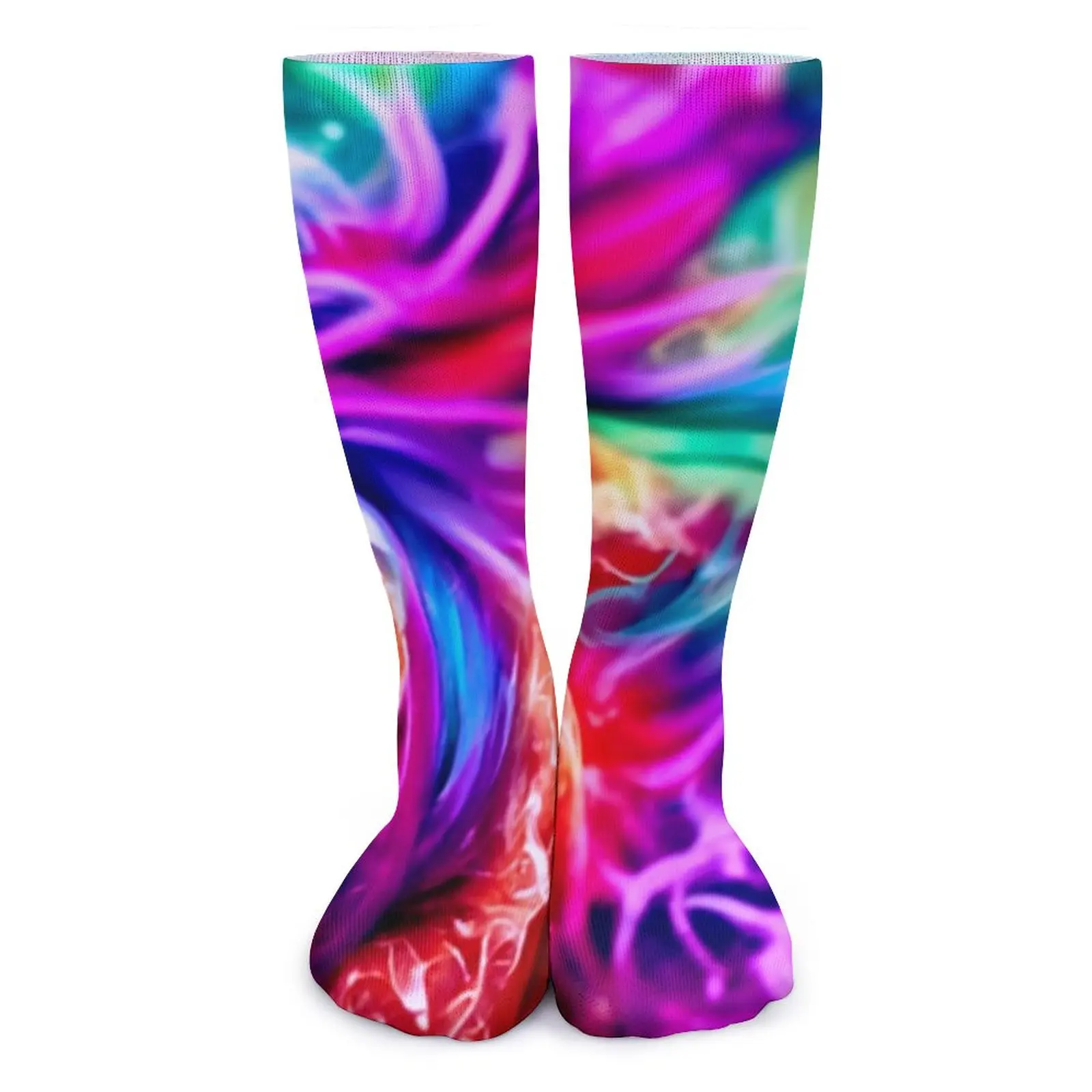 

Цветные носки с принтом абстрактного искусства, женские удобные носки унисекс для скейтборда, зимние нескользящие носки с графическим принтом