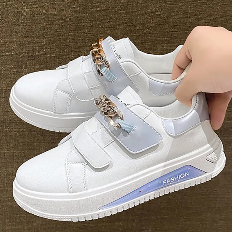 

Sneakers Women Spring Summer Women's Shoes Platform Chain White Shoes Comfort Breathable Leisure Fitness Shoes J207