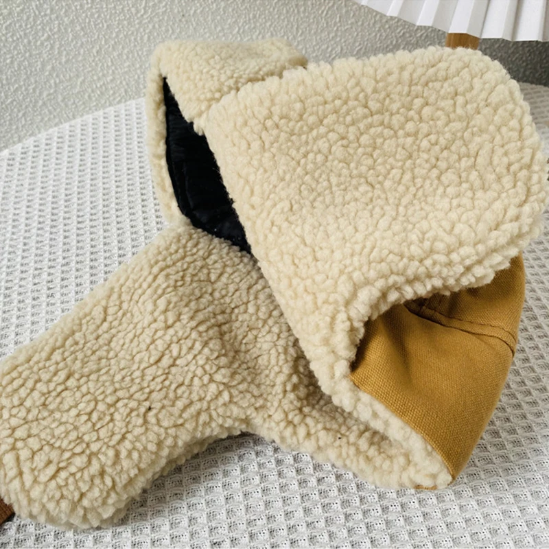 Зимняя шапка-бомбер для женщин и мужчин ветрозащитный капюшон русская