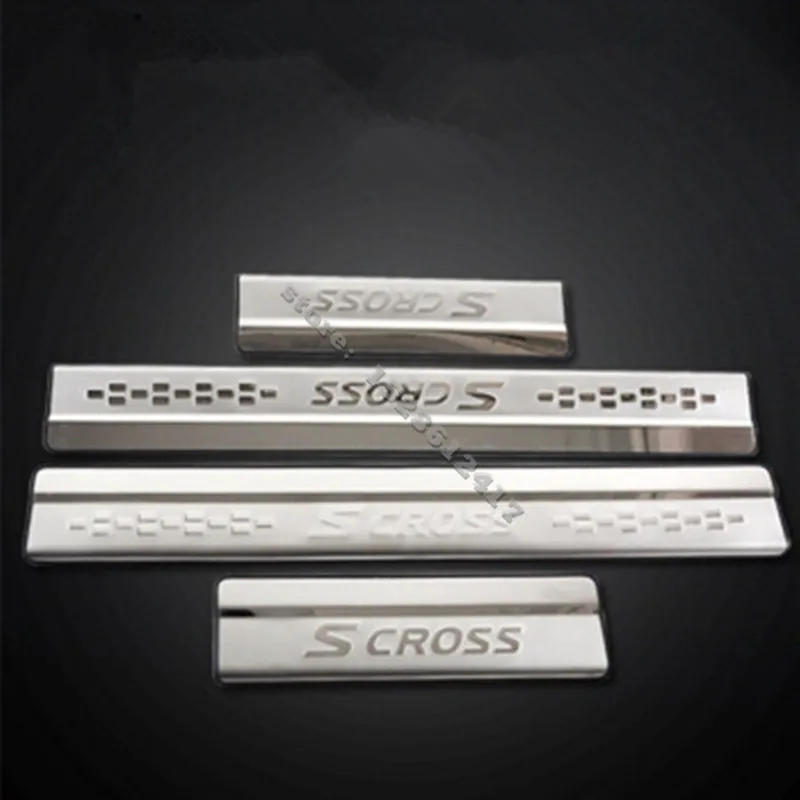

car styling sticker for suzuki sx4 scross s-cross s cross 2017 2018 accessories door sill scuff plate protector guard 2014-2018