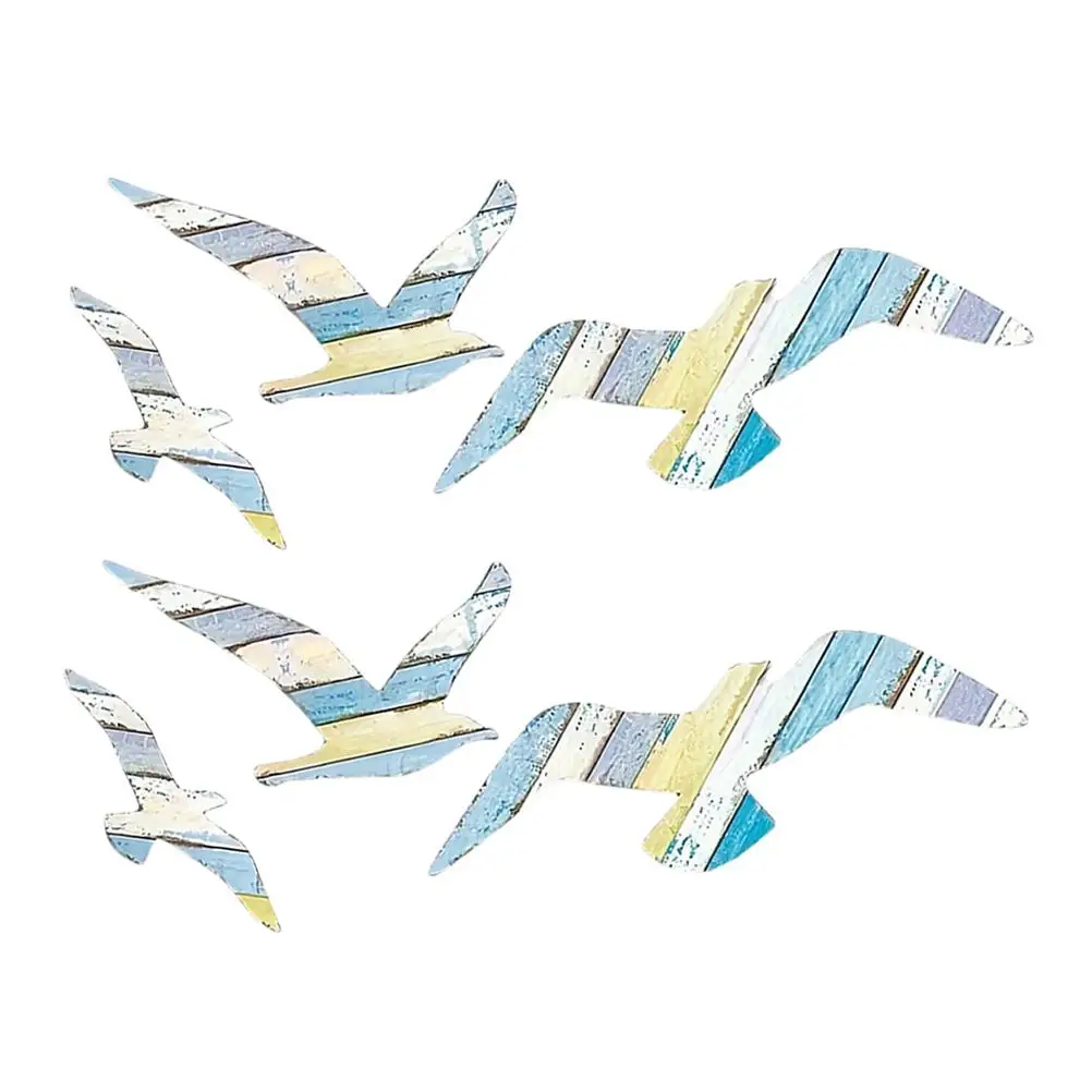 

Деревянные фигурки чаек, набор из 6 штук