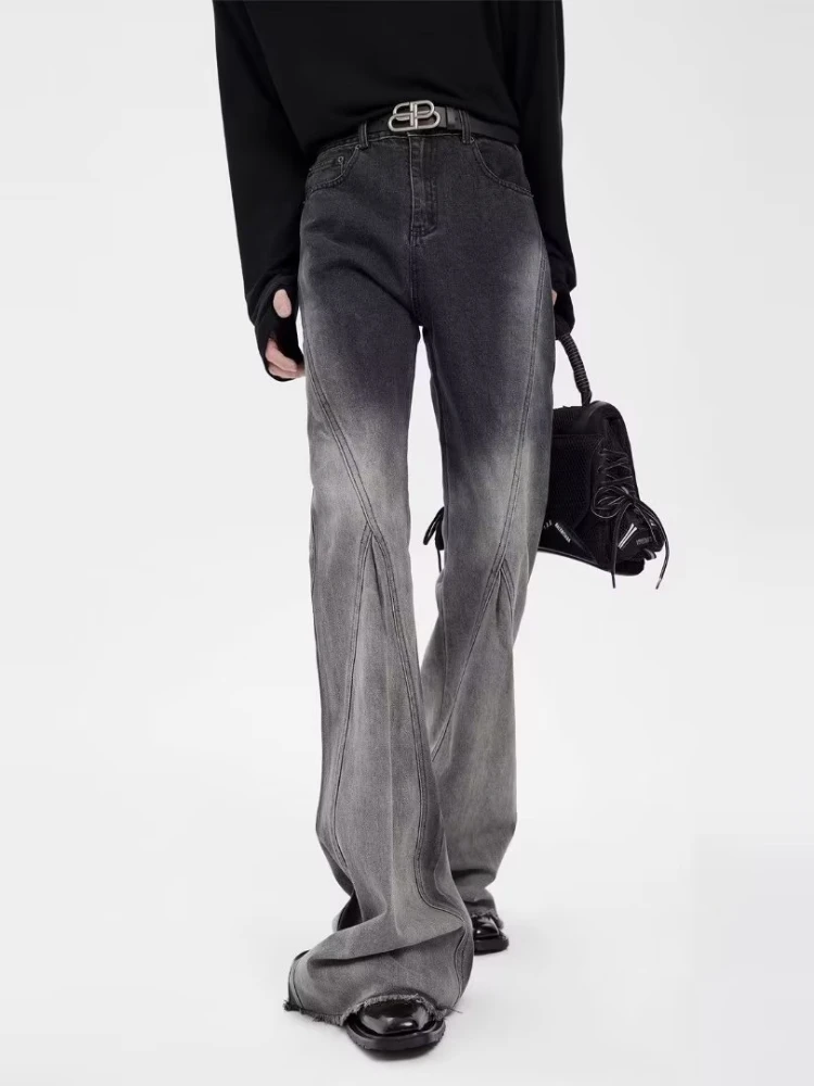 Джинсы мужские осенние градиентные цвета в стиле пэчворк американские ретро