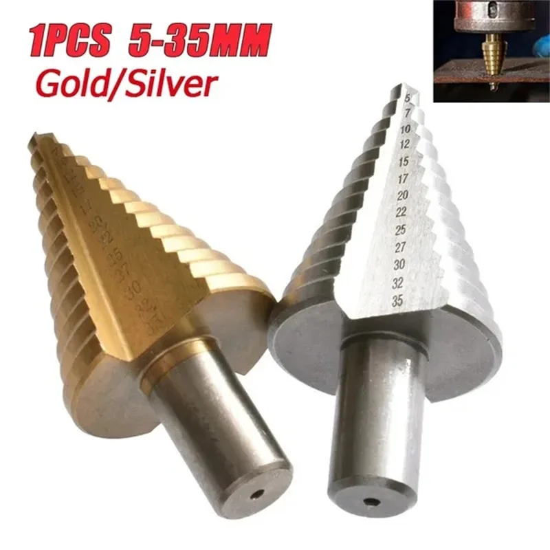 

5-35MM High Speed Steel Step Drill Bit Wood Metal Drilling Bit HSS Power Tools Hole Cutter Industrial Reamer Tool