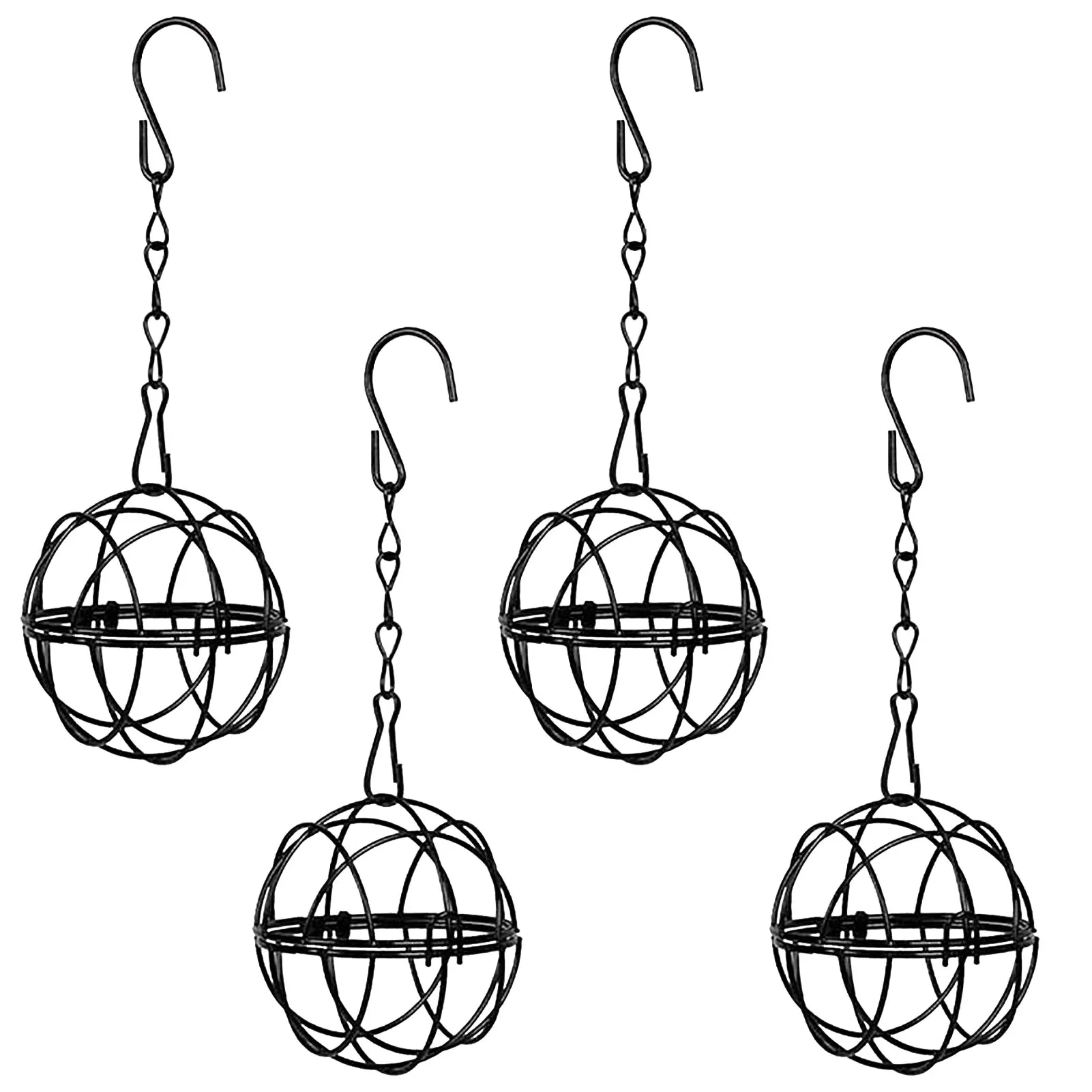 4 шт. Мяч кормушки для птиц Bird Suet Ball Feeder Fat Металлические подвесные с крючками