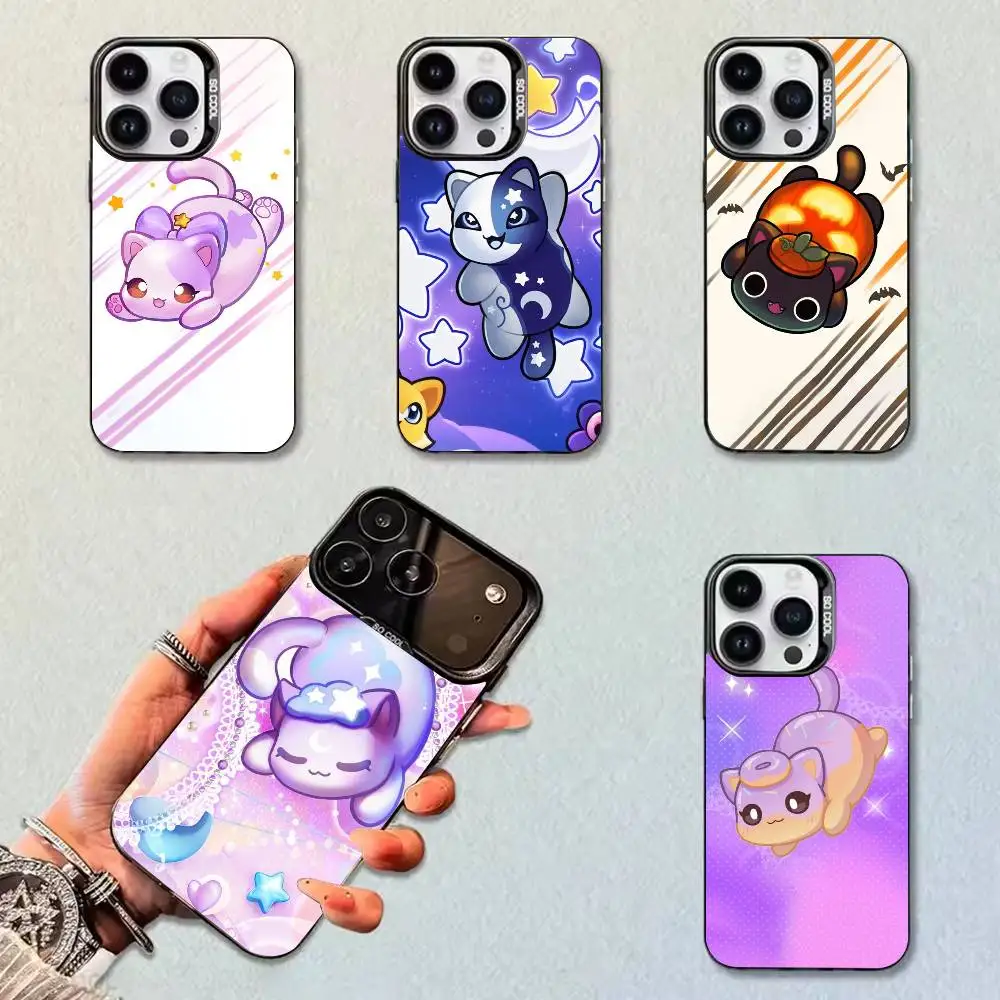 Фото Милый чехол для телефона с котиком C-Aphmau M-MeeMeows, серебристого цвета, для iPhone 17, 16, 11, 12, 13, 14, 15 Plus, Pro Max, XS. №1