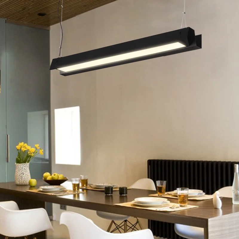 

Light LED Pendant Dining room black long chandelier designer modern design study highlight office lighting living Hanging lamp